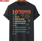 10 Things I Want In Life Dice More Dice D20 Gamers Never Quit Unisex Sweatshirt