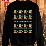 Frogs In Sweaters Dark Ugly Christmas Unisex Sweatshirt