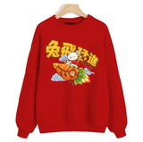Cny Year Of The Funny Rabbit Flying Carrot Unisex Sweatshirt