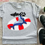 Black Pawprint Sharkdog Unisex T-Shirt