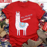 Cute Will You Be My Llamentine 2022 Unisex Sweatshirt
