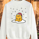Gudetama Wearing Christmas Hat 2023 Unisex Sweatshirt