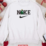 Green Imposter Christmas Tree Nike Logo Sweatshirt