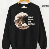 Great Wave Off Kanagawa Coffee Funny For Coffee Lovers Unisex T-Shirt