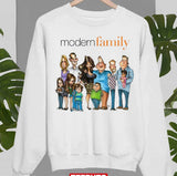 Funny Cartoon Art The Modern Family Characters Design Unisex Sweatshirt
