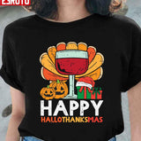 Happy Hallothanksmas Wine Unisex Sweatshirt