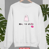 Boo You Whore Pink Ghost Halloween Unisex Sweatshirt