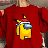 Among Us Christmas Pikachu Cute Design Unisex Sweatshirt