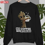 Groot No Coffee No Workee T-Shirt