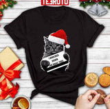 Funny Cat Knock Down The Xmas Tree Merry Christmas Unisex Sweatshirt