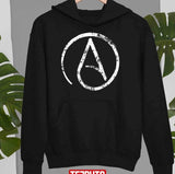 Distressed Atheist Atheism Symbol Godless Unisex Sweatshirt