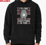 Christmas 2021 I'm Fine Everything Is Fine Cat Ugly Unisex T-Shirt