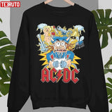 Funny Cartoon Design Acdc Music Band Art Unisex Sweatshirt