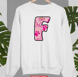 Funny Face Letter F Pink Panther Unisex Sweatshirt