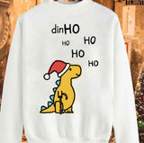 Dino Christmas Hohoho Yellow Unisex Sweatshirt