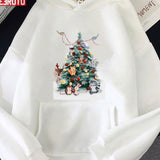 Cute Christmas Tree With Adorable Animals Unisex Sweatshirt