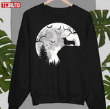 Corgi And Moon Funny Halloween Pet Lovers Unisex Sweatshirt