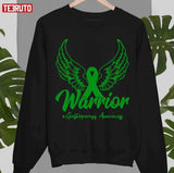 Green Awareness Ribbon With Wings Warrior Unisex T-Shirt
