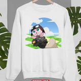 Cute Jumping Jigglypuff And Rolycoly Pokemon Design Unisex Sweatshirt