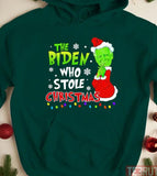 Grinch The Biden Who Stole Christmas Unisex Sweatshirt