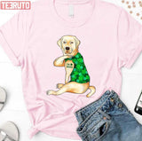 I'm Irish Happy St Patrick's Day Yellow Labrador Retriever Lucky Shamrock Unisex Sweatshirt