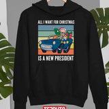 All I Want For Christmas Is A New President Art Graphic Unisex Sweatshirt