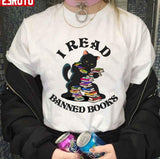 I Read Banned Books Funny Reader Black Cat Unisex Sweatshirt