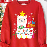 Cute Llama Fa La La Christmas Unisex Sweatshirt