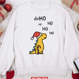 Dino Christmas Hohoho Yellow Unisex Sweatshirt