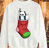 Christmas Sock Panda Unisex Sweatshirt