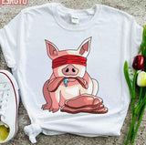 Gluttony Hawk Eating Pork Seven Deadly Sins Unisex T-Shirt