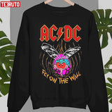 Fly On The Wall Acdc Retro Art Band Unisex Sweatshirt