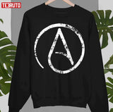 Distressed Atheist Atheism Symbol Godless Unisex Sweatshirt