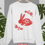 Chinese New Year Year Of The Rabbit Floral Year Of The Rabbit Year Of The Rabbit 2023 Cute Rabbit Unisex Sweatshirt