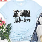 Chibi Of Main Characters Jujutsu Kaisen Gojo Megumi Yuji Nobara Art Unisex T-Shirt