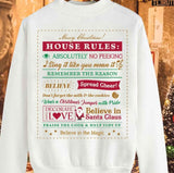 Christmas Rules Cute And Funny Christmas Jumper Sweatshirt