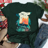 Green Sun Grogu Star Wars Yoda Art Unisex T-shirt
