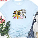 Group Of Cute Animals Say Hello Unisex T-Shirt