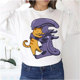 Alien Hugs Cat Xenomorph Unisex Sweatshirt
