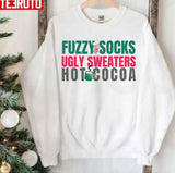 Christmas Themed Fuzzy Socks Hot Cocoa Unisex Sweatshirt