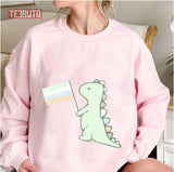 Dinosaur Unlabeled Flag Pride Month Unisex T-Shirt
