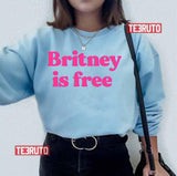 Britney Is Free Pink Text Britney Spears Unisex T-Shirt