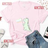 Dinosaur Unlabeled Flag Pride Month Unisex T-Shirt