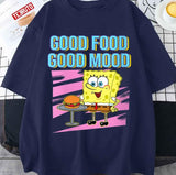 Good Food Good Mood Spongebob Design Unisex T-shirt