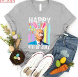Funny Joe Biden Happy Confused Easter Biden Bunny Unisex T-shirt
