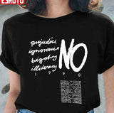 1990 Rare Janet Jackson Rhythm Nation World Tour 1990 No Prejudice Ignorance Vintage Unisex T-Shirt