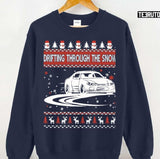 Drifting Through The Snow Ugly Christmas Unisex T-Shirt