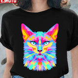 Hug Me Right Meow Neon Vector Art Unisex T-Shirt