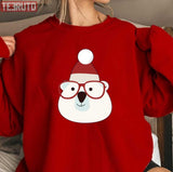 Hipster Polar Bear Christmas Unisex Sweatshirt