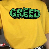Green Typo Seven Deadly Sins Greed Unisex T-Shirt